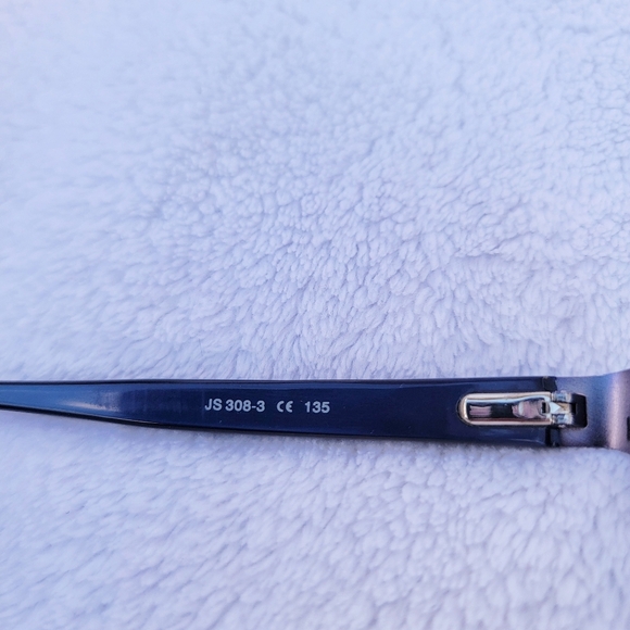 JILL STUART JS308-3 Eyeglasses Frame Metal Lavender Purple Semi Cat Eye Full Rim - Picture 6 of 9